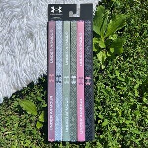 Under Armour Six Pack of Women’s Elastic Hair Headbands with Grip Underneath NEW